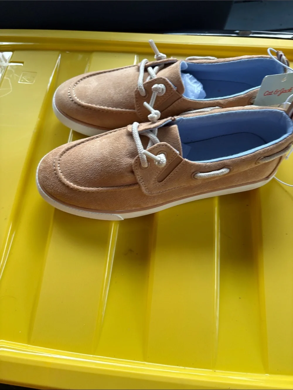 Cat & Jack Boys/Toddlers Tan Suede Boat Shoes